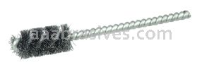 Weiler 21142 7/16" Power Tube Brush .005" Steel Wire Fill 1" Brush Length