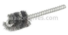 Weiler 21146 13/16" Power Tube Brush .005" Steel Wire Fill 1" Brush Length