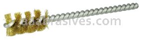 Weiler 21182 1/2" Power Tube Brush .005" Brass Wire Fill 1" Brush Length
