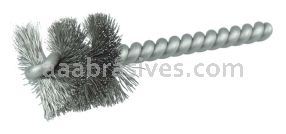 Weiler 21340 1" Power Tube Brush .005" Stainless Steel Fill 1" Brush Length