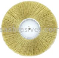Weiler 22241 6" Plater's Crimped Wire Wheel .005" Brass Fill 1/4" Arbor Hole