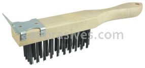 Weiler 25211 Vortec Pro Scratch Brush w/Scraper .012 Carbon Steel Fill 4 x 11 Rows