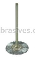 Weiler 26143 3/4" Miniature Wire Wheel .005" Steel Fill 3/32" Stem