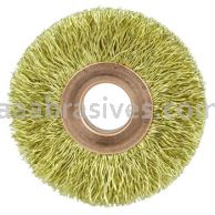 Weiler 29086 2" Small Diameter Crimped Wire Wheel .0118" Brass Fill 1/2" Arbor Hole