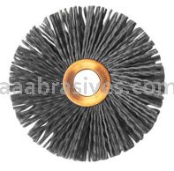 Weiler 29088 3" Small Diameter Nylox Wheel Brush .035/180 SC Crimped Fill 1/2" Arbor Hole