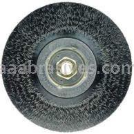 Weiler 35216 Polyflex Encapsulated Root Pass Weld Cleaning Brush 7" .014" Steel Fill 5/8"-11 UNC Nut