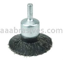 Weiler 35233 2" Polyflex Encapsulated Circular Flared Crimped Wire End Brush .0104" Steel Fill