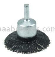 Weiler 35234 2" Polyflex Encapsulated Circular Flared Crimped Wire End Brush .020" Steel Fill