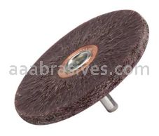 Weiler 35315 3" Polyflex Encapsulated Stem-Mounted Crimped Wire Wheel .0118" Steel Fill 1/4" Stem