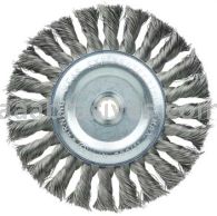 Weiler 36227 Wolverine 6" Knot Wire Wheel Standard Twist .014" Steel Fill 5/8"-1/2" Arbor Hole