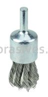 Weiler 36287 Wolverine 3/4" Knot Wire End Brush .014" Stainless Steel Fill 1/4" Stem