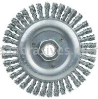Weiler 36295 Wolverine 5" Knot Wire Wheel Stringer Bead Twist .020" Steel Fill 5/8"-11 UNC Nut