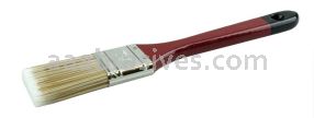 Weiler 40017 1-1/2" Flat Sash Brush Poly/Nylon Fill 2-1/4" Trim Length Red Lacquered Handle