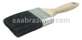 Weiler 40022 3" Wall Paint Brush Black China Bristle Fill 3-1/4" Trim Length Sanded Wood Handle