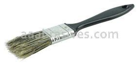 Weiler 40027 1" Disposable Chip & Oil Brush Grey China Bristle 1-3/4" Trim Length Plastic Handle