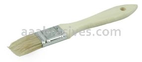 Weiler 40066 1" Chip & Oil Brush White Bristle 1-1/2" Trim Length Wood Handle