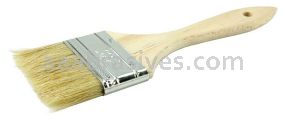 Weiler 40069 2-1/2" Chip & Oil Brush White Bristle 1-1/2" Trim Length Wood Handle