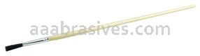 Weiler 41022 1/4" Fitch Brush Black China Bristle 13/16" Trim Length Clear Lacquered Handle