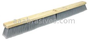 Weiler 42098 36" Fine Sweep Floor Brush Flagged Silver Polystyrene Fill Includes Brace