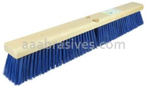 Weiler 42356 24" Green Works Sweep Medium Blue Fill with Rubberwood Block
