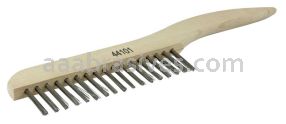 Weiler 44101 Hand Wire Scratch Brush .012 Stainless Steel Fill Shoe Handle 1 x 17 Rows