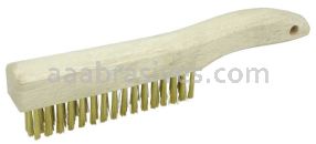 Weiler 44119 Plater's Brush Brass Fill 4 X 18 Rows Shoe Handle