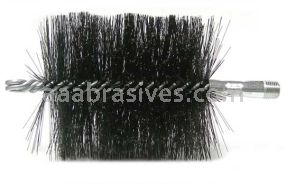 Weiler 44169 4" Double Spiral Flue Brush .012 Steel Fill