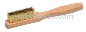 Weiler 44619 Small Hand Wire Scratch Brush Crimped Brass Fill Wood Block 3 x 10 Rows