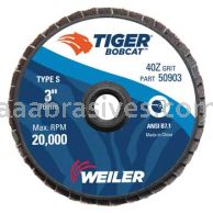 Weiler 50903 3" BobCat Mini Abrasive Flap Disc Conical Type 29 Type S Mount 40 Z