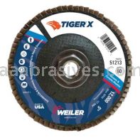 Weiler 51213 5" Tiger X Flap Disc Conical Type 29 Phenolic Backing 60 Z 5/8"-11 UNC Nut