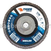 Weiler 51311 5 Tiger Angled Radial Zirc Flap Disc 80 Z 5/8-11 Nut
