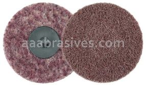 Weiler 51534 3" Non-Woven Surface Conditioning Disc Plastic Button Style AO - Medium