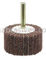 Weiler 54502 2" x 1" Non-Woven Stem-Mounted Interleaf Flap Wheel 320 AO 1/4" Stem
