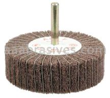 Weiler 54508 3" x 1" Non-Woven Stem-Mounted Interleaf Flap Wheel 320 AO 1/4" Stem