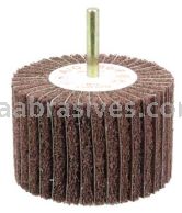 Weiler 54510 3" x 2" Non-Woven Stem-Mounted Interleaf Flap Wheel 180 AO 1/4" Stem