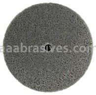 Weiler 55541 3" x 1/4" Non-Woven Unitized Wheel Series 8 AO - Medium 1/4" Arbor Hole