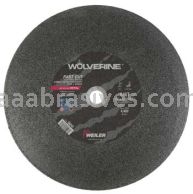 Weiler 56247 14" x 3/32" Wolverine T1 Large Cutting Wheel A36R 1" AH Chop Saw Fast Bur Reduce Cut