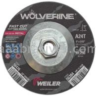 Weiler 56384 5" x 3/32" Wolverine Type 27 Cutting Wheel A24T 5/8"-11 Nut
