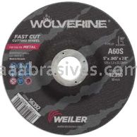 Weiler 56392 5" x .045" Wolverine Type 27 Thin Cutting Wheel A60S 7/8" AH