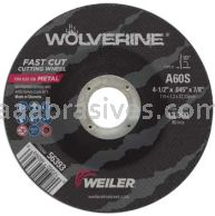 Weiler 56393 4-1/2" x .045" Wolverine Type 27 Cutting Wheel A60S 7/8" AH