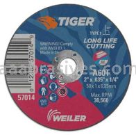 Weiler 57014 2" x .035" TIGER AO Type 1 Cut-Off Wheel A60T 1/4" AH