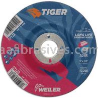 Weiler 57123 5" x 1/4" TIGER AO Type 27 Grinding Wheel A24R 7/8" AH