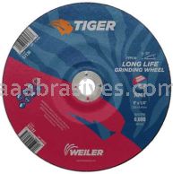 Weiler 57137 9"x 1/4" TIGER AO Type 28 Grinding Wheel A24R 7/8" AH