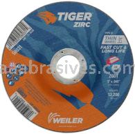 Weiler 58021 5" x .045" TIGER ZIRC Type 27 Cutting Wheel Z60T 7/8" AH