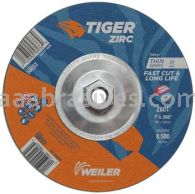 Weiler 58033 7 x .060 TIGER ZIRC Type 27 Cutting Wheel Z60T 5/8-11 UNC Nut