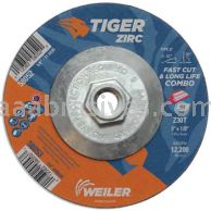 Weiler 58052 5" x 1/8" TIGER ZIRC Type 27 Cut/Grind Combo Wheel Z30T 5/8"-11 Nut