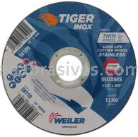 Weiler 58110 4-1/2" x .045" TIGER INOX Type 27 Cutting Wheel INOX60S 7/8" AH