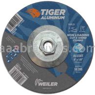 Weiler 58220 6 x 1/8 TIGER ALUMINUM Type 27 Cut/Grind Combo Wheel ALU30T 5/8-11 Nut