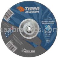 Weiler 58234 9" x 1/4" TIGER ALUMINUM Type 27 Grinding Wheel ALU24R 5/8-11 Nut