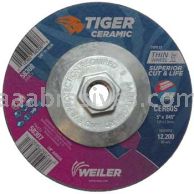 Weiler 58308 5" x .045" TIGER CERAMIC Type 27 Cutting Wheel CER60S 5/8-11 Nut